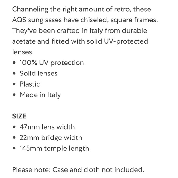 aquaswiss square frame sunglasses - Picture 5 of 7